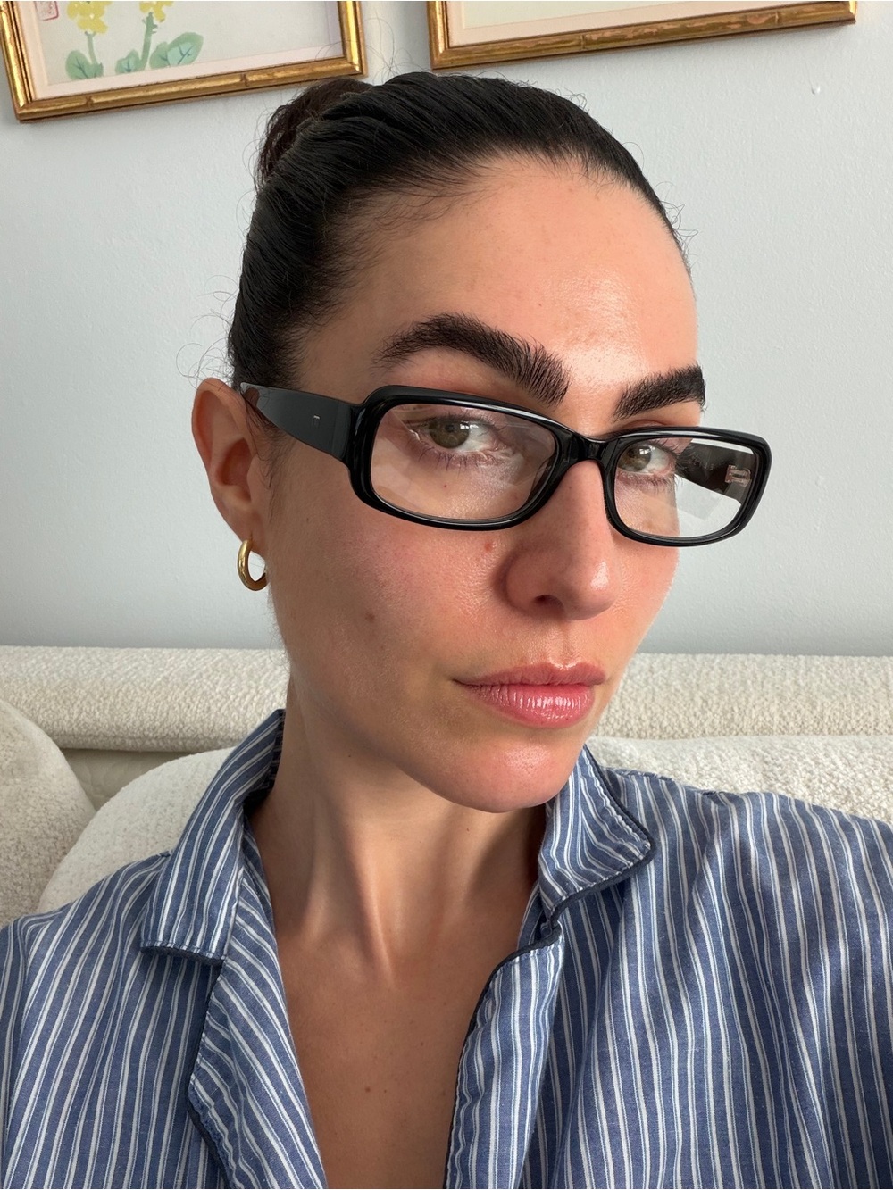NWT Elisa Johnson "Avery" 90s-Style Optical Lens Glasses in Gloss Back